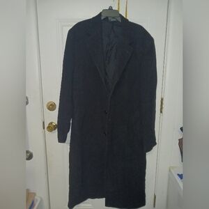Men's Classic Black Overcoat